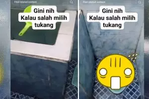 Nasib asal pilih tukang, toilet salah desain ini letak jambannya bikin repot yang mau buang hajat