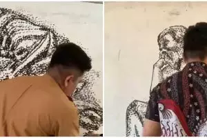 9 Gambar guru di papan tulis ini fix bikin murid takjub berhari-hari, kreatifnya di luar nalar