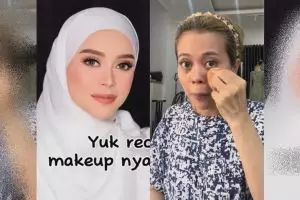 MUA mirip Lesty Kejora recreate makeup sang biduan, alih-alih bak kembarannya malah mirip seleb ini