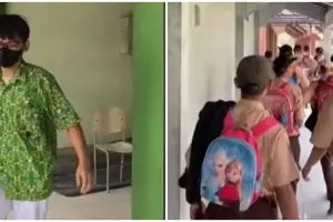 Dari keranjang sayur sampai toples kerupuk, begini 11 potret kocak kelakuan siswa bawa tas ke sekolah