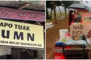 11 Tulisan lucu di warung ini ternyata ada kepanjangannya, pas tahu bikin tepuk jidat