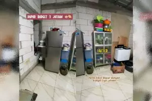 11 Potret dapur direnovasi jadi apik dengan budget Rp 3 jutaan, perabotannya bak di hunian mewah