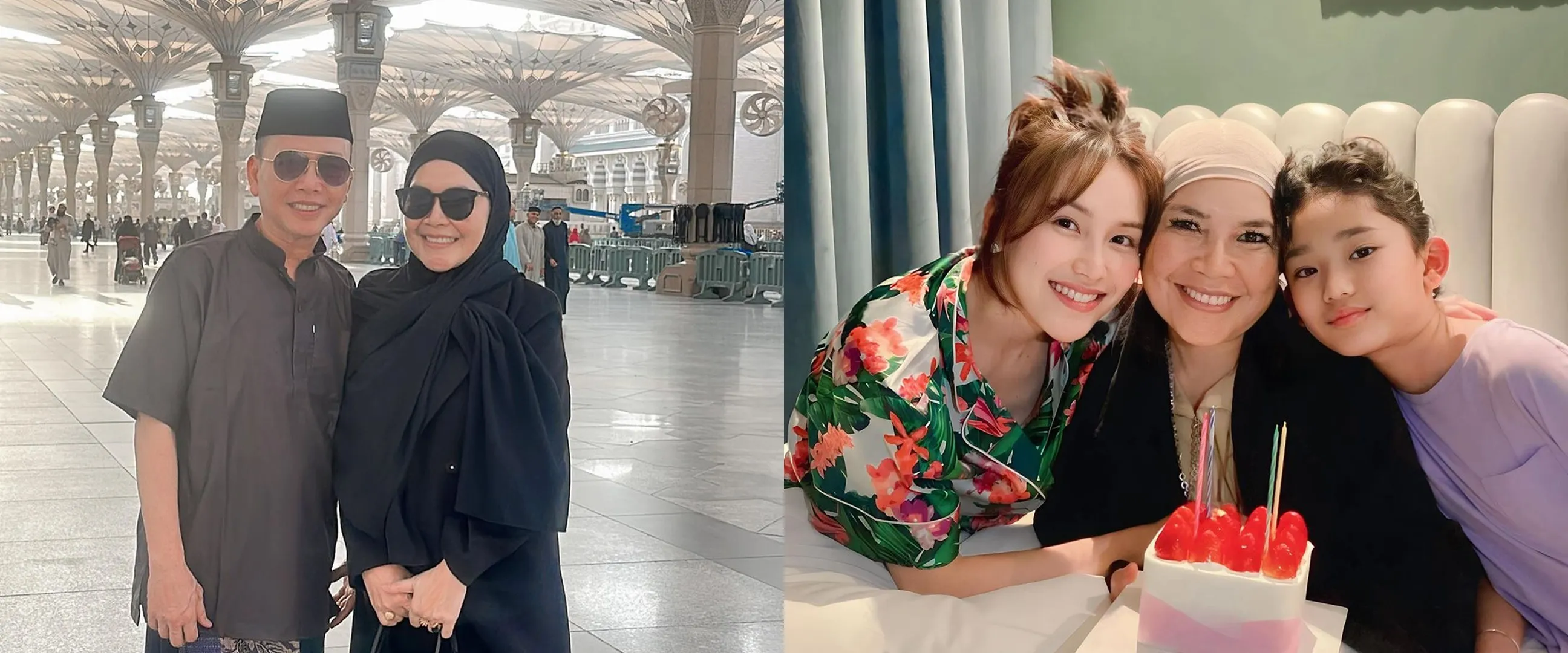 9 Momen ulang tahun Umi Kalsum ibu Ayu Ting Ting dirayakan di Korea, paras Syifa bikin salfok