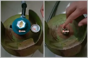Bukan ditambal kapas atau karet gelang, ini trik mengatasi gas bocor cuma pakai 1 sampah dapur