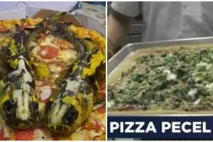Selain pakai nasi, 15 potret kocak cara orang makan pizza ini nggak habis thinking