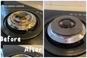 Tanpa diberi sitrun, ini cara cepat bersihkan noda kerak kompor pakai 3 bahan dapur