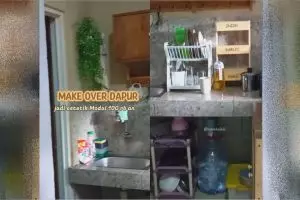 9 Potret makeover dapur kontrakan tiga petak modal Rp 100 ribu, hasilnya tuai perdebatan netizen