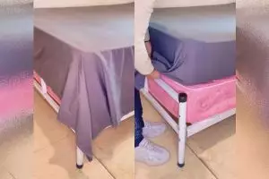 Nggak perlu peniti, cara melipat sprei tanpa karet ini bikin kasur serapi di hotel dan antigeser