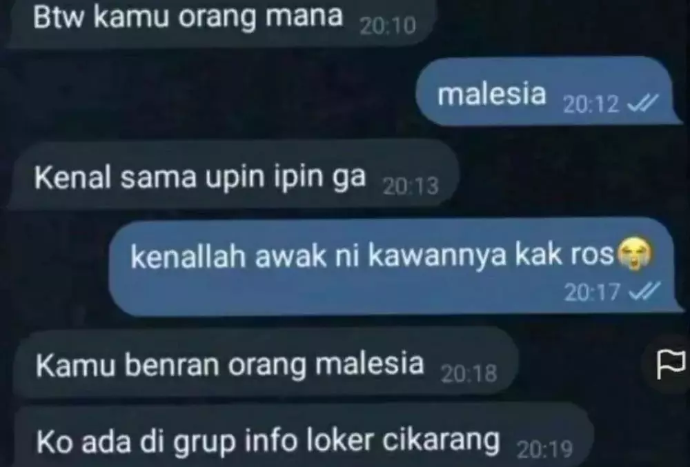 Chat lucu kenalan bikin pengin diam seharian  Berbagai sumber