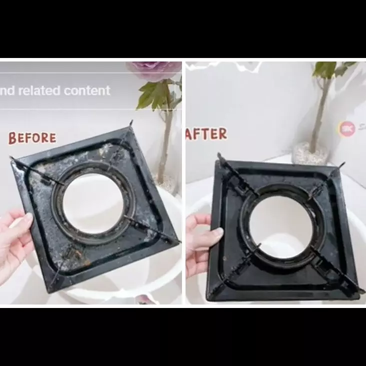 Bukan dengan sitrun dan baking soda, ini cara mudah hilangkan kerak di tungku kompor pakai 2 bahan