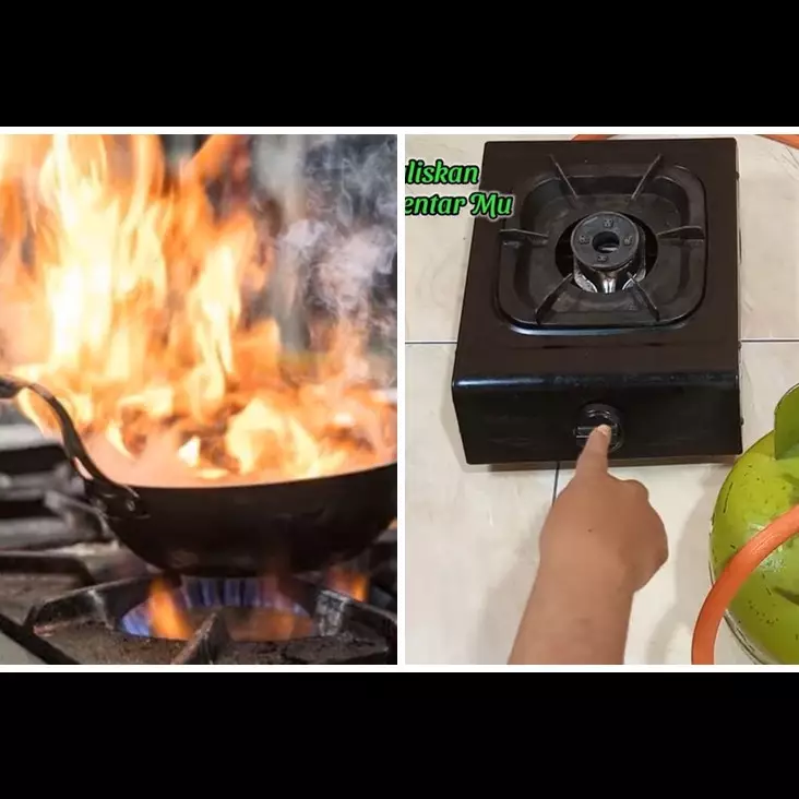 Jangan langsung disiram air, begini cara cepat mengatasi kebakaran kecil pada kompor gas
