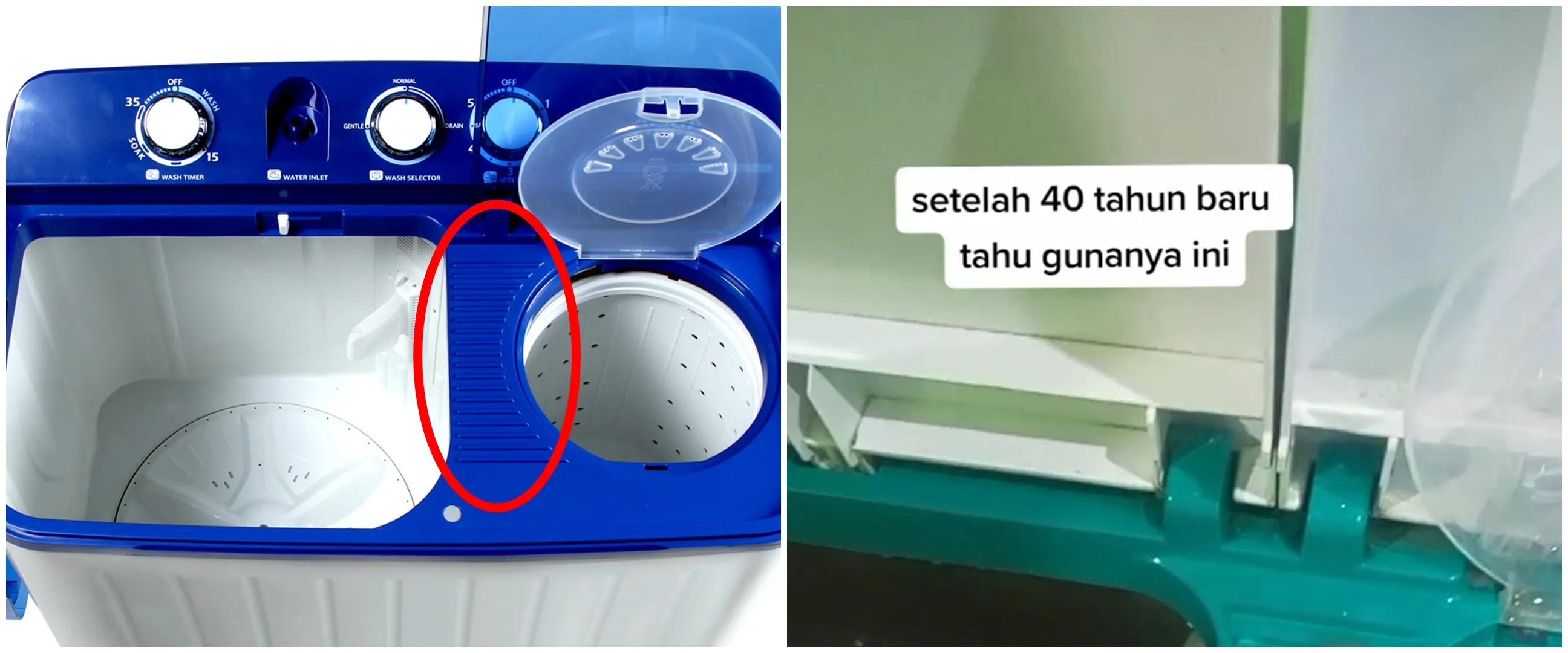 Dijamin banyak yang tak tahu, wanita ini perlihatkan fungsi lain dari bagian mesin cuci