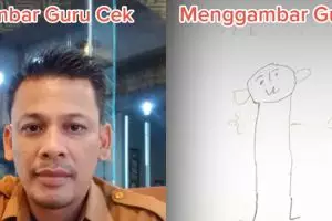 Dapat tugas menggambar gurunya, 10 potret lukisan karya para murid SD ini hasilnya nggak terduga