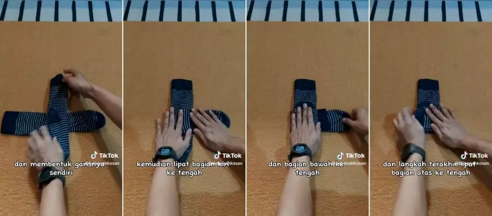 cara lipat kaos kaki © TikTok cara lipat kaos kaki © TikTok