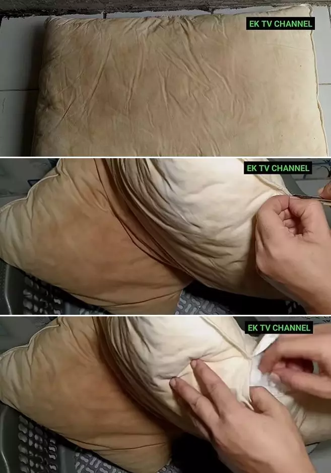 cuci bantal dekil © YouTube