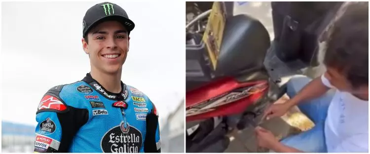 Momen Alonso Lopez pembalap Moto2 heran melihat cara kerja tukang kunci Indonesia, nggak ada lawan