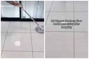 Tanpa cuka atau garam, ini trik mengepel lantai agar kinclong dan tak jadi licin pakai 1 bahan dapur