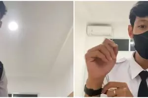 Perubahannya bikin syok, transformasi wajah pria saat pakai dan tanpa masker ini manglingi abis