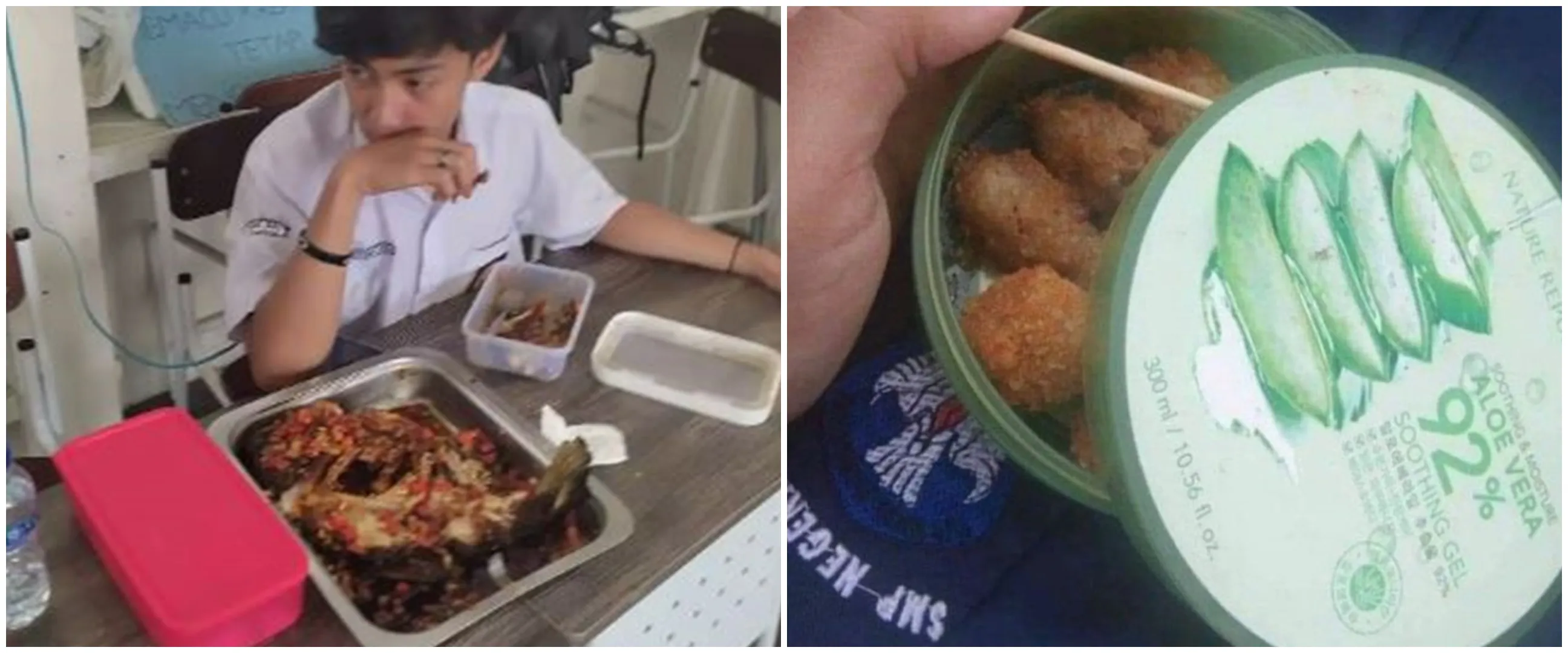 11 Potret kocak kelakuan siswa bawa bekal ke sekolah, ada-ada aja bentuknya
