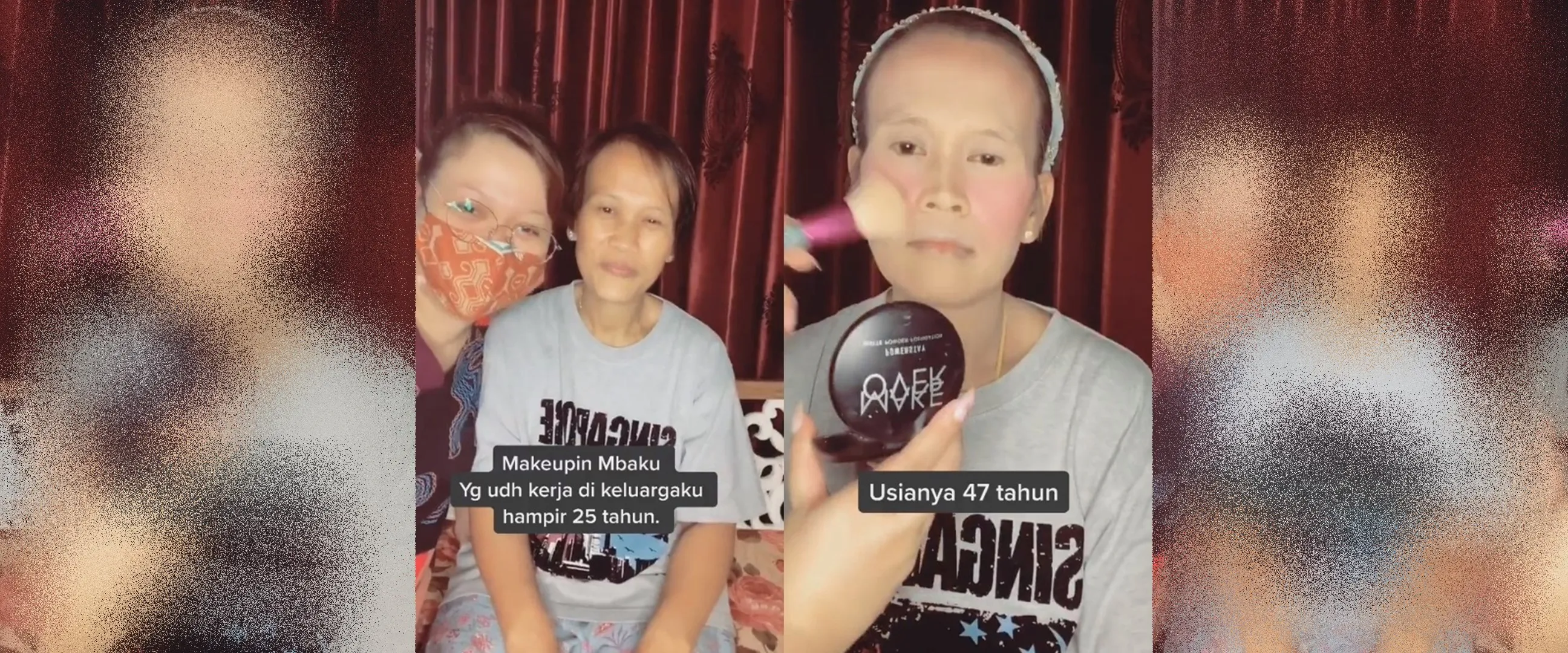 Wanita ini rias asisten rumah tangga jadi 20 tahun lebih muda, bukti makeup bisa sulap wajah