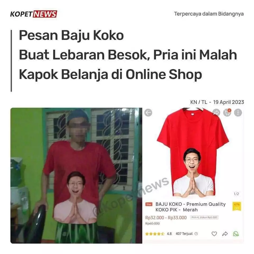 Potret salah beli online bikin geleng kepala  Berbagai sumber Potret salah beli online bikin geleng kepala  Berbagai sumber