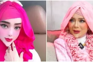 Jarang tampil natural, ini 9 potret Yuni Jasmine barbie viral dagu lancip saat pakai dan tanpa filter