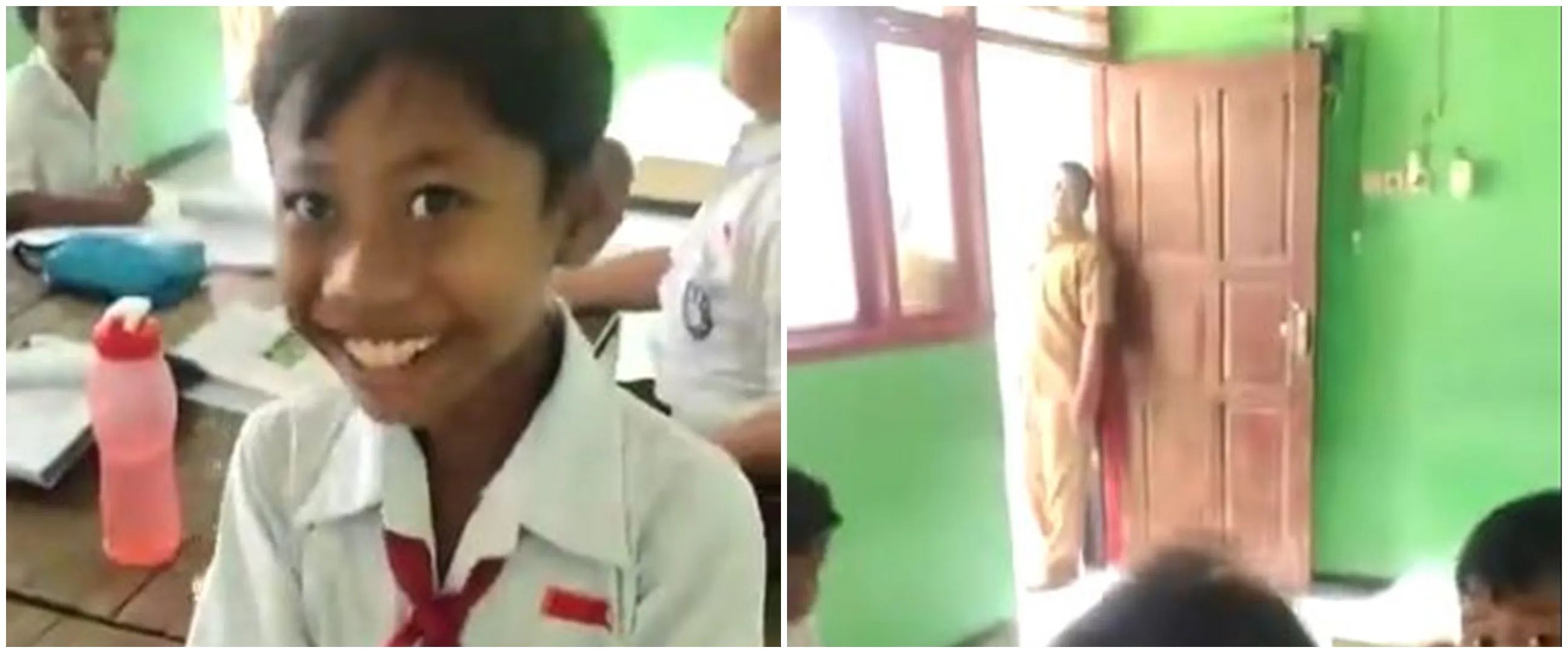 Momen siswa bawa bekal nasi dengan lauk nggak biasa, respons guru dan teman sekelas banjir sorotan