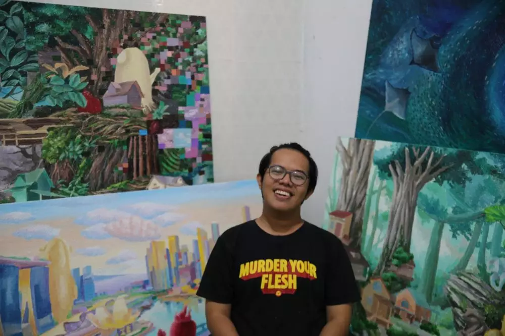 Galih Reza Suseno pameran tunggal di White Space Art Asia Singapura © 2023 brilio.net Galih Reza Suseno pameran tunggal di White Space Art Asia Singapura © 2023 brilio.net