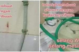 Bikin irit air saat mandi, begini cara buat shower low budget dengan biaya Rp 15 ribu saja