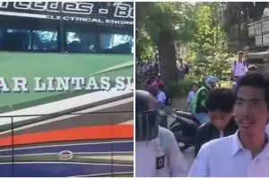 Penampakan kocak bus ini ngenes abis tapi masih bisa jalan, definisi 'lecet dikit nggak ngaruh'