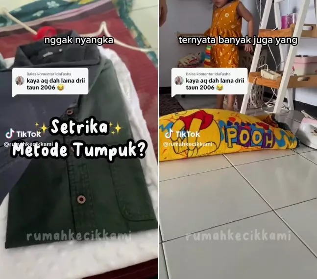 tips nyetrika baju © TikTok