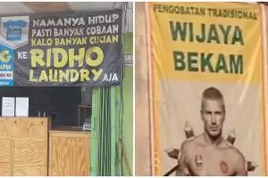 11 Potret kocak spanduk promosi pakai nama sendiri ini pas dibaca bikin senyum-senyum sendiri