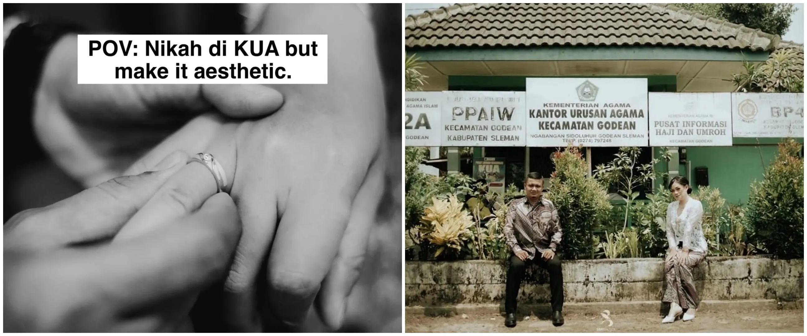 Nggak perlu venue mewah, 11 potret nikah di KUA ini sederhana tapi estetik pol
