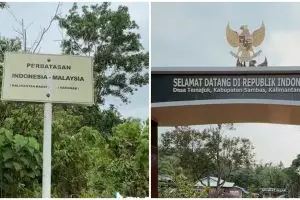 11 Potret jalan perbatasan Indonesia-Malaysia di Kalimantan ini bikin miris, bedanya bak bumi & langit