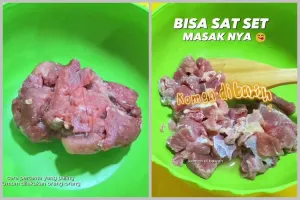 Cuma butuh 7 menit, ini cara cepat mencairkan daging beku dari freezer cuma pakai 2 bahan dapur