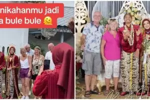 Dikira spot foto, momen bule nyasar di pernikahan adat Jawa ini bikin nggak habis pikir
