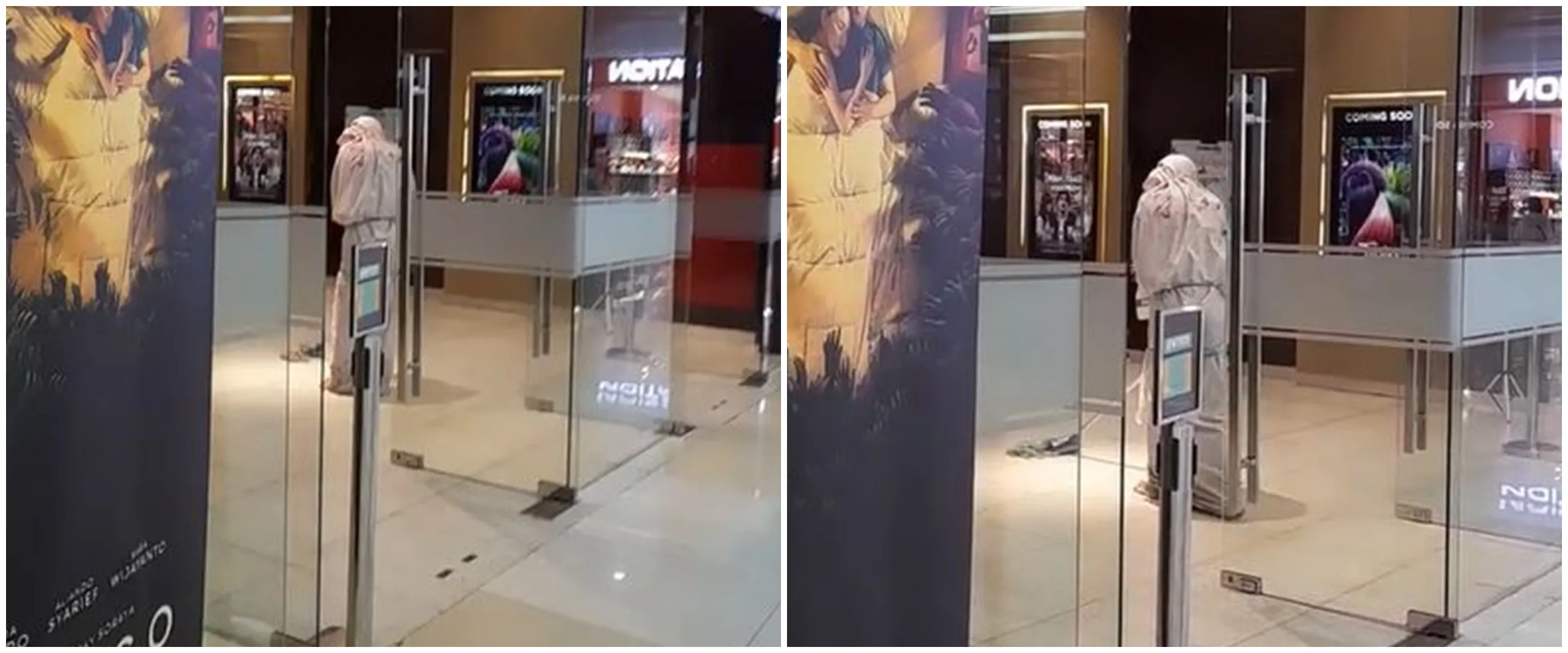 Penampakan mirip pocong ini sekilas bikin senam jantung, ternyata aslinya bikin tepuk jidat