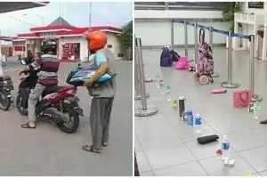 11 Potret lucu pas lagi antre ini bikin nggak habis pikir, yang lihat geleng kepala