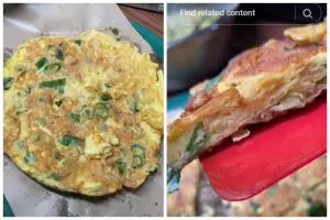 Bukan ditambah tepung atau sayur kol, ini trik goreng telur dadar tebal dan tak mudah kempis