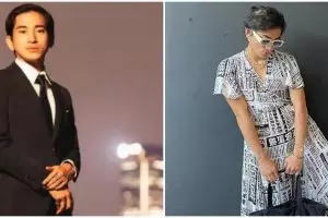 9 Gaya nyentrik Bio One saat berbusana ini bikin melongo, tampil percaya diri kenakan dress