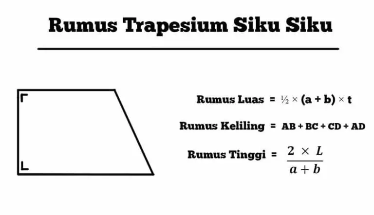 rumus luas trapesium siku-siku © berbagai sumber  rumus luas trapesium siku-siku © berbagai sumber