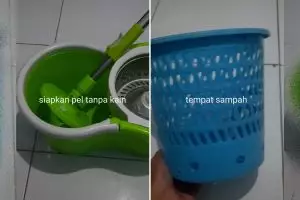 Nggak perlu keluar duit laundry, ini cara mencuci pakaian pakai alat pel lantai yang hemat dan cepat