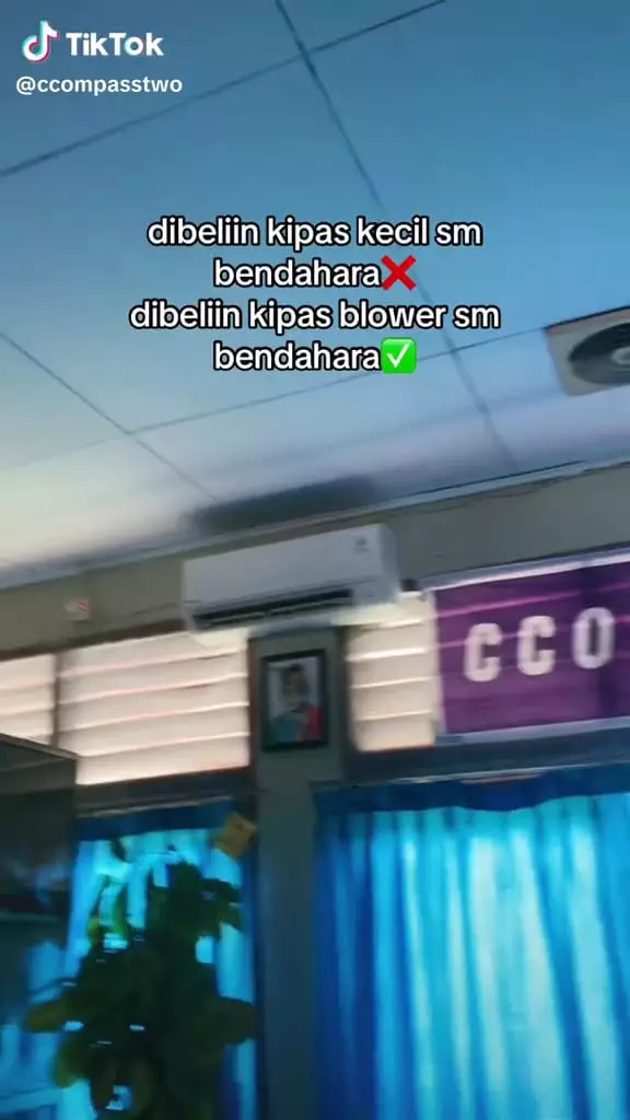 Bendahara beli blower untuk kelas © TikTok