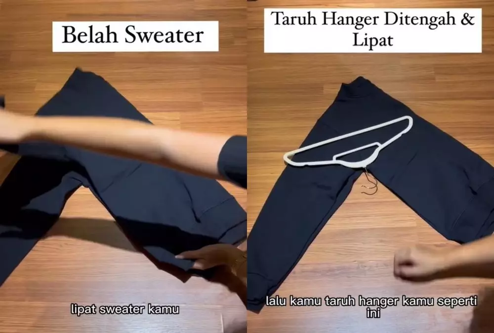 cara menggantung sweater yang benar supaya nggak cepat melar © berbagai sumber