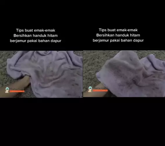 bersihkan handuk mandi berjamur © TikTok bersihkan handuk mandi berjamur © TikTok