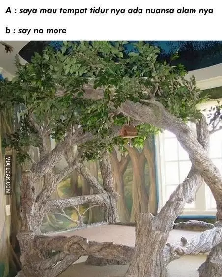 desain kamar nuansa alam nyeleneh © berbagai sumber