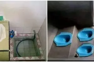 11 Potret kocak tata letak jamban ini saking nyelenehnya bikin orang nggak jadi kebelet