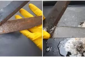 Bukan pakai minuman bersoda, ini cara mudah hempas karat pada besi di peralatan tukang modal Rp 3 ribu