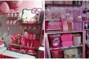 11 Potret dapur pink Hello Kitty ini dekorasinya meriah abis, meski ngejreng tetap bikin warganet iri