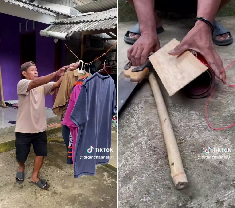 jemuran tanpa katrol © TikTok